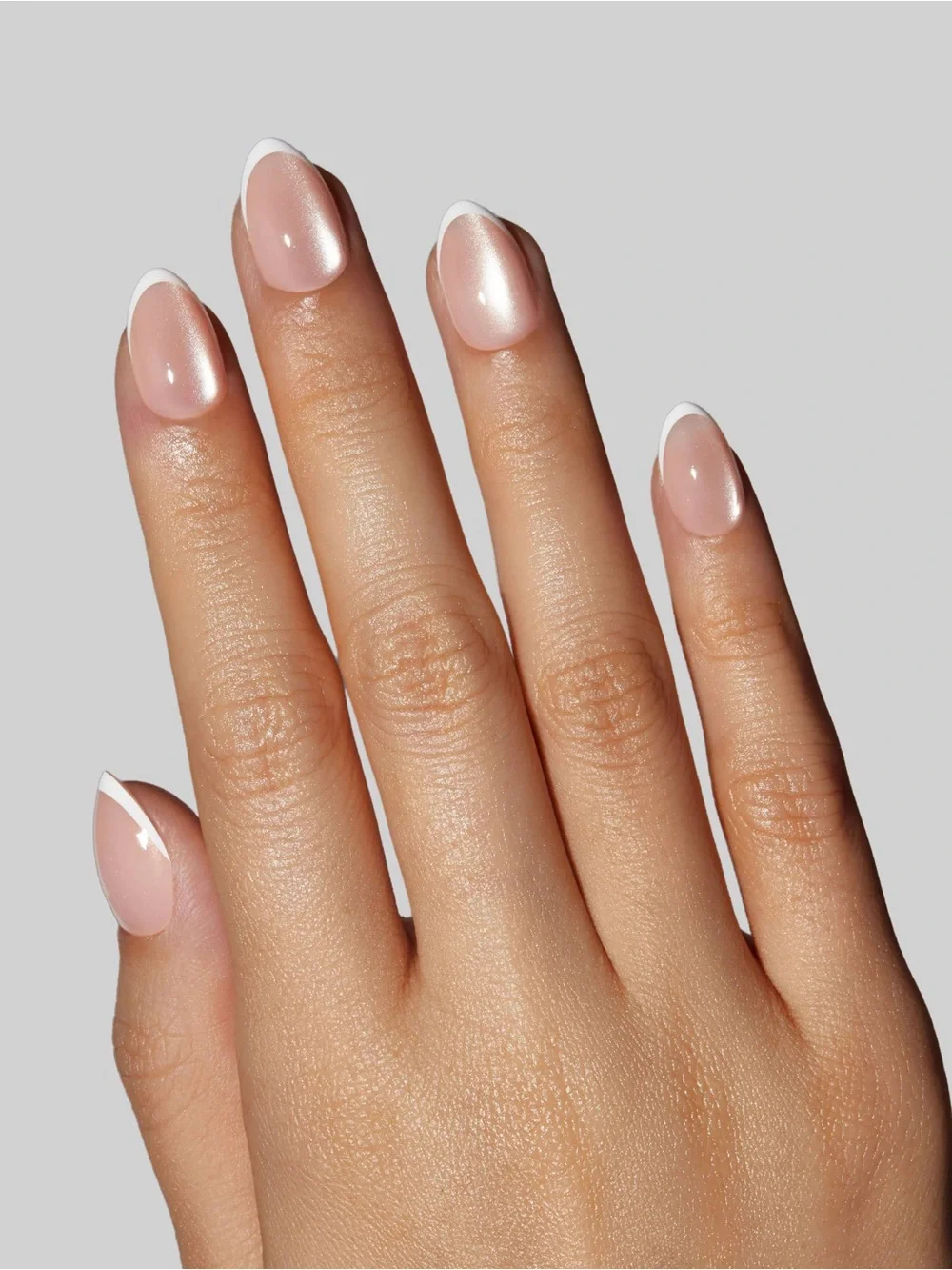 NIB Celebritips In Crystal Halo Almond French Tip Press On Nails 32pc